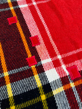 Load image into Gallery viewer, Classic Red &amp; Black TRAVEL RUG New Zealand Wool Blanket
