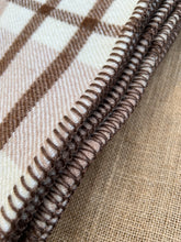 Load image into Gallery viewer, Light Natural Browns SINGLE New Zealand Wool Blanket
