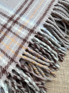 Oversize Soft Vintage TRAVEL RUG New Zealand Wool Blanket