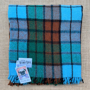 Cute Colour Combo THROW/TRAVEL RUG New Zealand Wool Blanket
