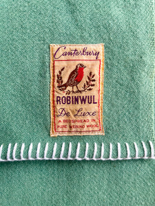 **BARGAIN** Sea Turquoise SINGLE Robinwul New Zealand Wool Blanket