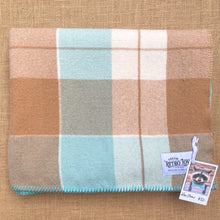 Load image into Gallery viewer, Mint &amp; Taupe KNEE RUG/THROW New Zealand Wool Blanket
