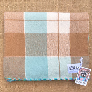 Mint & Taupe KNEE RUG/THROW New Zealand Wool Blanket