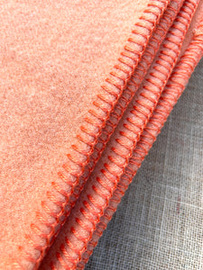Mango Peach KING SINGLE Onehunga Woollen Mills NZ Wool Blanket