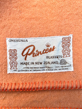 Load image into Gallery viewer, Mango Peach KING SINGLE Onehunga Woollen Mills NZ Wool Blanket

