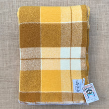 Load image into Gallery viewer, Bright Retro Browns &amp; Mustard SMALL SINGLE/THROW New Zealand Wool Blanket
