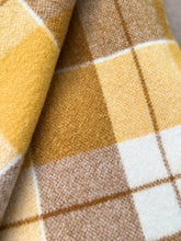 Load image into Gallery viewer, Bright Retro Browns &amp; Mustard SMALL SINGLE/THROW New Zealand Wool Blanket
