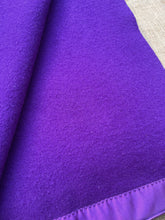Load image into Gallery viewer, Super Bold Purple Extra Long SINGLE New Zealand Wool Blanket
