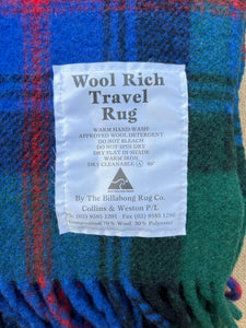 Thick and Cosy Wool Rich TRAVEL RUG - Australian made