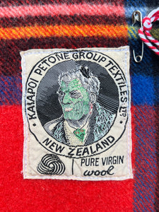 Kaiapoi TRAVEL RUG Collectible Wool Blanket with Maori Chief Label STEWART Clan