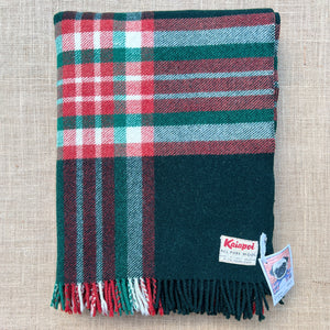 Collectible Kaiapoi TRAVEL RUG - Dark Green, Red and Cream