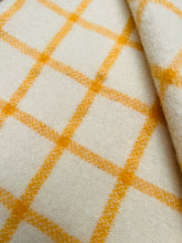 Load image into Gallery viewer, Cream and Gold THROW/COT New Zealand Wool Blanket
