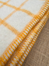 Load image into Gallery viewer, Cream and Gold THROW/COT New Zealand Wool Blanket

