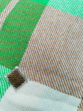 Load image into Gallery viewer, Kelly Green &amp; Brown DOUBLE New Zealand Wool Blanket
