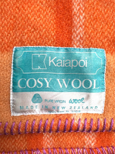 Cheerful Bright KAIAPOI SINGLE New Zealand Wool blanket