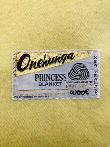 Lemon Thick SINGLE Wool Blanket PRINCESS Onehunga - Fresh Retro Love NZ Wool Blankets