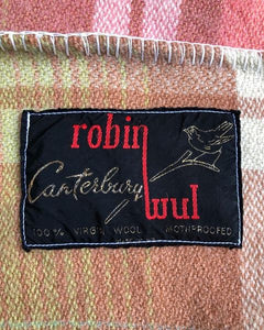 Beautiful Robinwul of Canterbury DOUBLE Pure Wool Blanket. - Fresh Retro Love NZ Wool Blankets