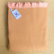 Warm Sepia SINGLE  Wool Blanket - Thick Wool with Satin Edge - Fresh Retro Love NZ Wool Blankets