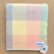 Pretty Pastel Sorbet Colours SINGLE New Zealand Wool Blanket