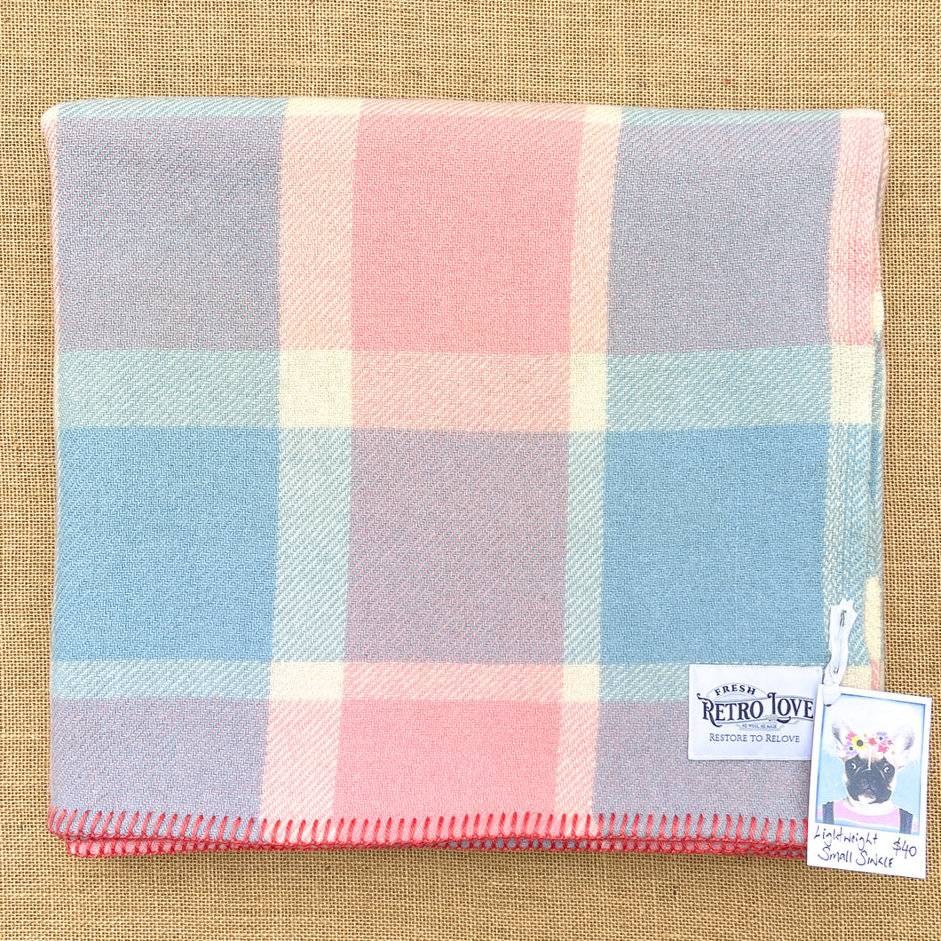 Pastel Extra-light SMALL SINGLE New Zealand Wool Blanket **BARGAIN BLANKET**