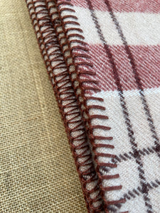 Farmhouse Brown SINGLE Pure New Zealand Wool Blanket.