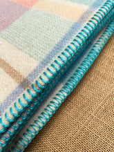 Load image into Gallery viewer, Pretty Pastel Plaid KNEE RUG/PRAM  New Zealand Wool Blanket
