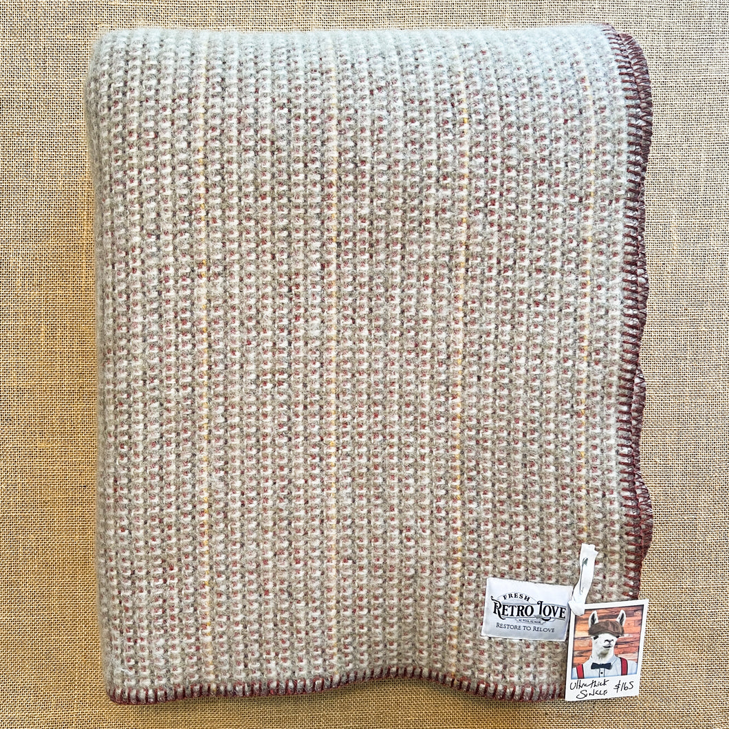 Ultra thick Rustic SINGLE New Zealand Wool Blanket