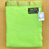 Vibrant Lime, Super Thick SINGLE New Zealand Wool Blanket