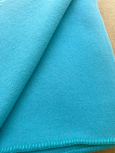 Soft Turquoise SINGLE  New Zealand Wool Blanket
