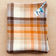 Poppa Styles Brown Check SINGLE Soft and Cosy - Fresh Retro Love NZ Wool Blankets