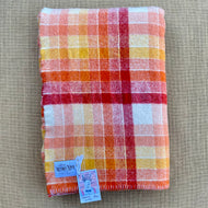 Retro Orange Ultra Bright!  SINGLE New Zealand Wool blanket