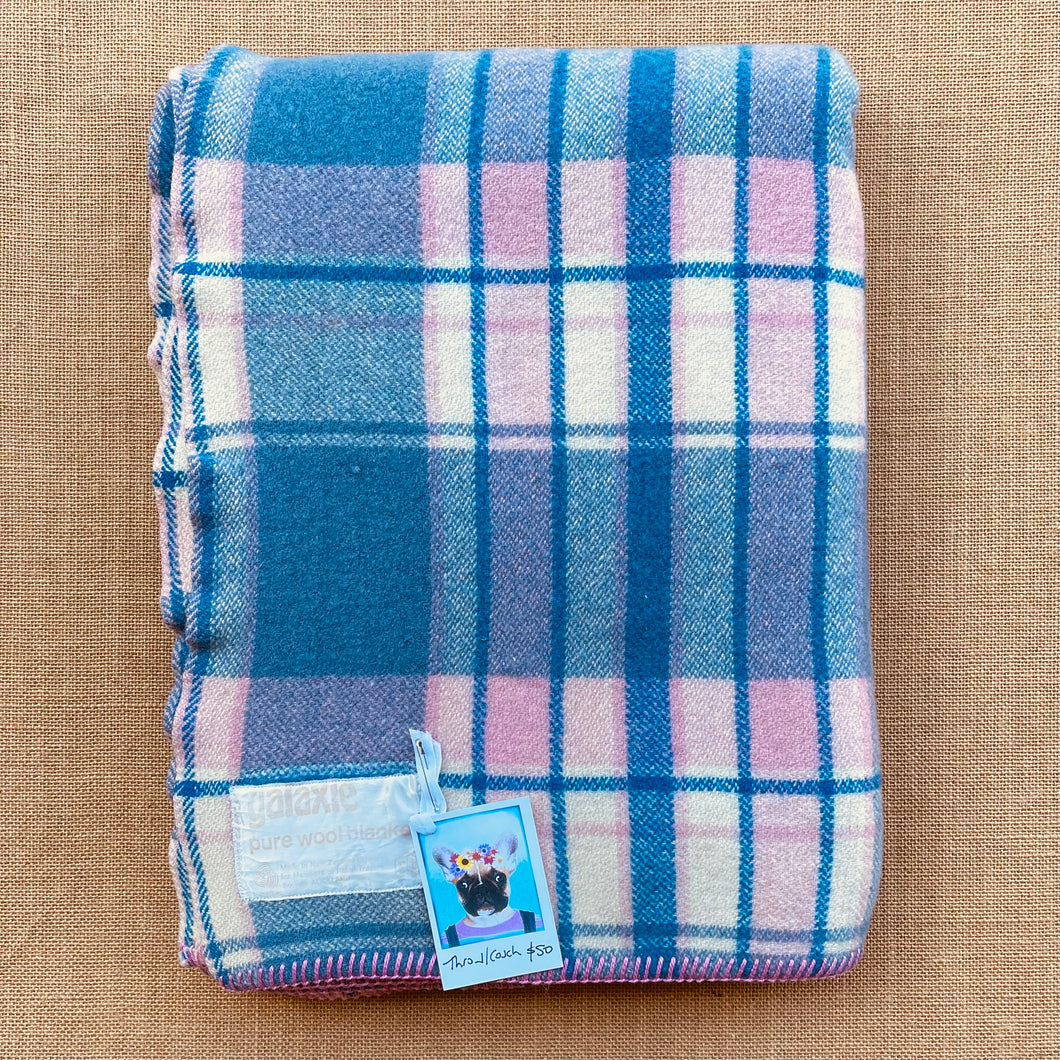 Pink & Blue Ready-to-Go SINGLE New Zealand Wool Blanket