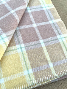 Soft Pastel Naturals SINGLE New Zealand Wool Blanket