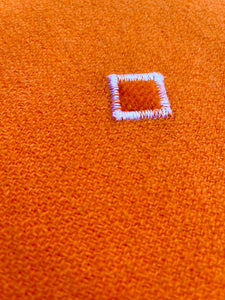 Vibrant Orange Marvel SINGLE New Zealand Wool Blanket