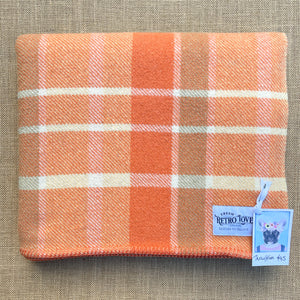 Mandarin Check Lightweight THROW/COT New Zealand Wool Blanket