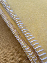 Load image into Gallery viewer, Soft Lemon Stripe SINGLE New Zealand Wool Blanket
