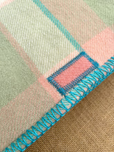 Load image into Gallery viewer, Sage Green &amp; Blush DOUBLE/QUEEN New Zealand Wool Blanket
