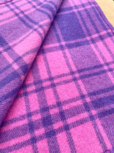 Load image into Gallery viewer, Purple &amp; Magenta SINGLE New Zealand Wool Blanket
