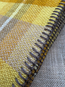 Retro Mustard Lightweight DOUBLE/QUEEN NZ Wool