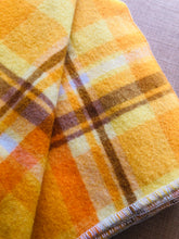 Load image into Gallery viewer, Golden Sunshine Superthick SINGLE Wool Blanket by Onehunga Woollen Mills - Fresh Retro Love NZ Wool Blankets
