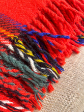Load image into Gallery viewer, ROYAL STEWART Tartan with Onehunga Rainbow Tiki TRAVEL RUG New Zealand Wool
