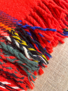 ROYAL STEWART Tartan with Onehunga Rainbow Tiki TRAVEL RUG New Zealand Wool