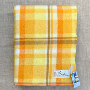 Super Thick & Fluffy Retro Orange SINGLE Pure New Zealand Wool Blanket