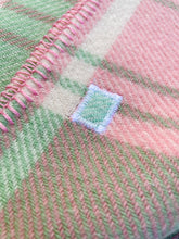Load image into Gallery viewer, Pretty Pink &amp; Mint DOUBLE New Zealand Wool Blanket
