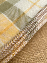 Load image into Gallery viewer, Butter Yellow &amp; Olive DOUBLE/QUEEN New Zealand Wool Blanket
