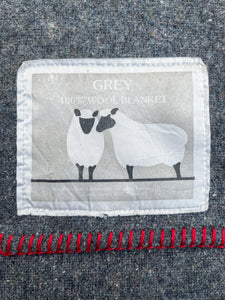 Grey Army Blanket SINGLE New Zealand Pure Wool Blanket (with label)