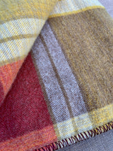 Load image into Gallery viewer, Thick Autumn toned SINGLE  New Zealand Wool Blanket
