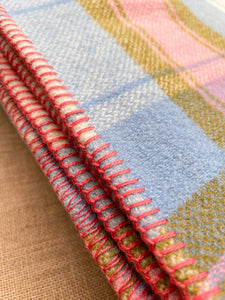 Gorgeous Check DOUBLE Pure New Zealand Wool Blanket.