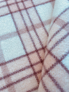 ***SPECIAL*** Blush Pink & Cream Qualcraft SINGLE Pure Wool Blanket