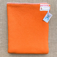 Vibrant Orange Marvel SINGLE New Zealand Wool Blanket